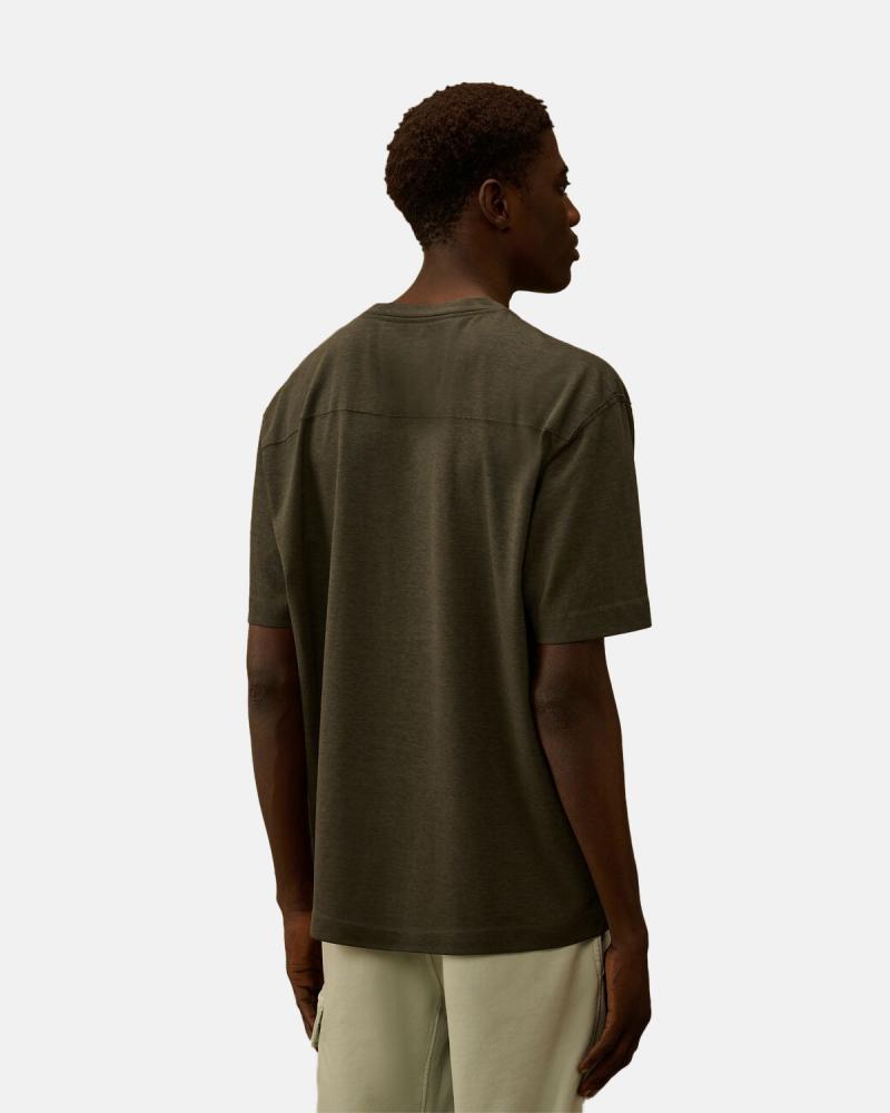 TEE SHIRT CP.COMPANY 192A 921  PLATED  LOGO GRIS