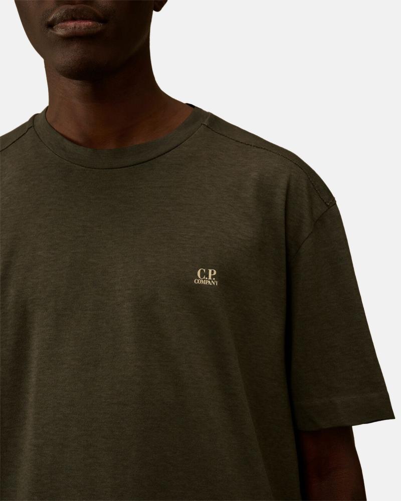 TEE SHIRT CP.COMPANY 192A 921  PLATED  LOGO GRIS