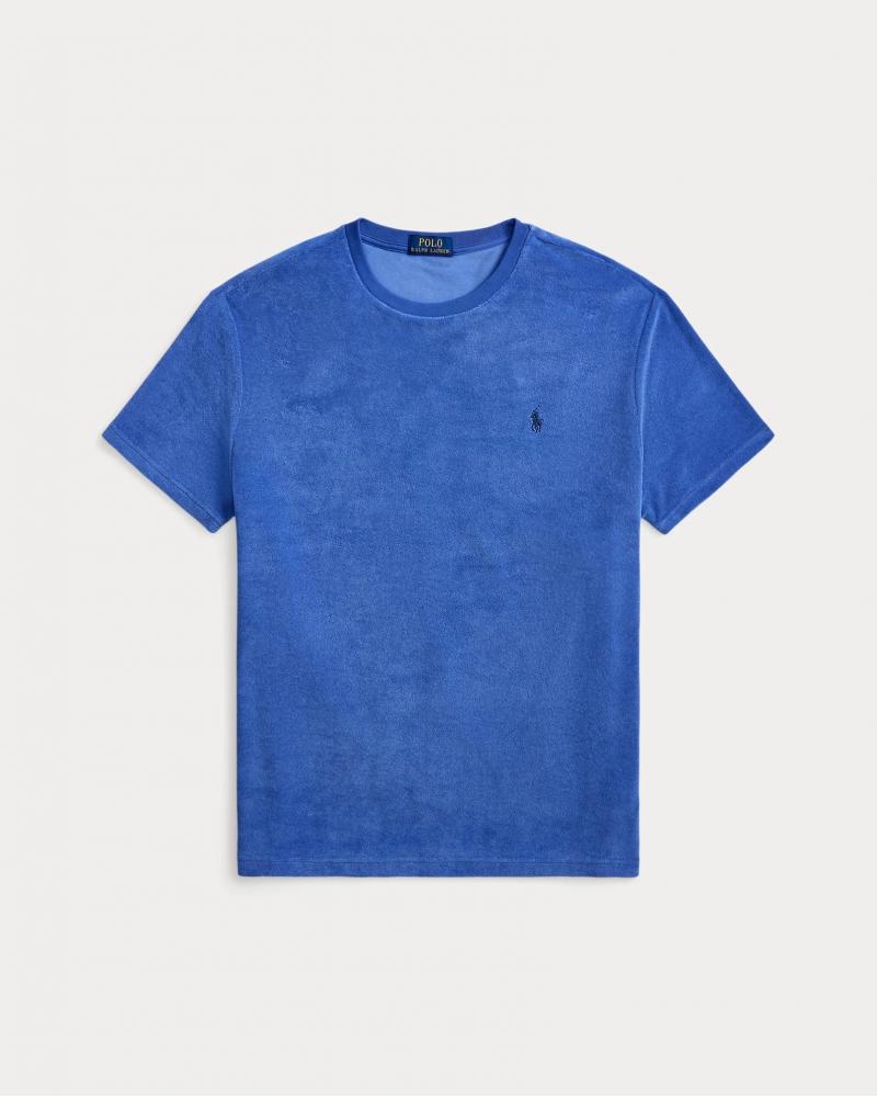 TEE SHIRT RALPH LAUREN MOLLETON EPONGE BLEU 
