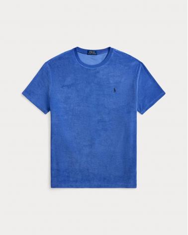 TEE SHIRT RALPH LAUREN MOLLETON EPONGE BLEU 