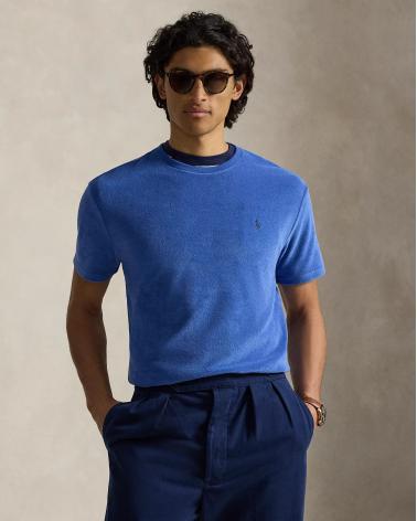 TEE SHIRT RALPH LAUREN MOLLETON EPONGE BLEU 
