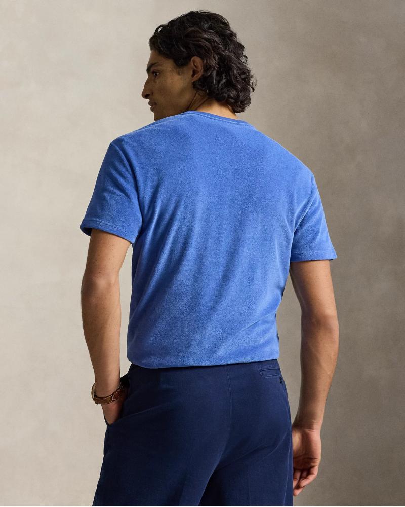 TEE SHIRT RALPH LAUREN MOLLETON EPONGE BLEU 