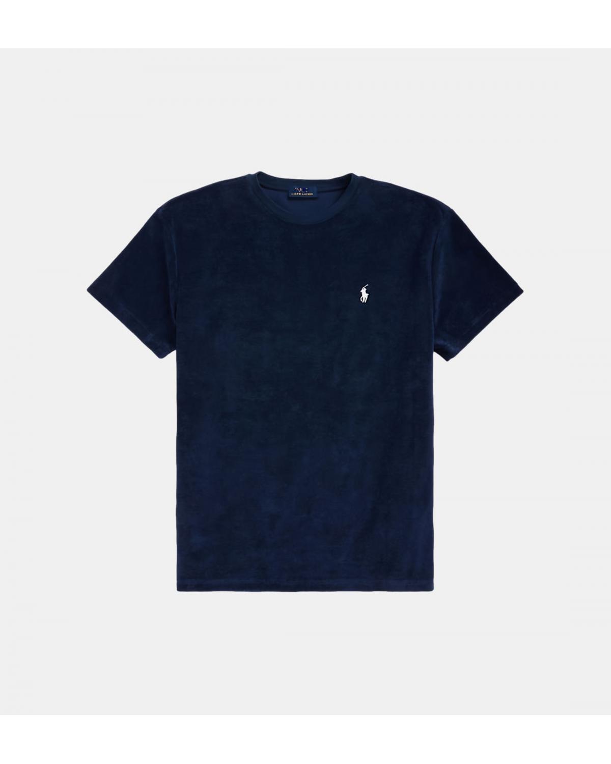 TEE SHIRT RALPH LAUREN MOLLETON EPONGE MARINE