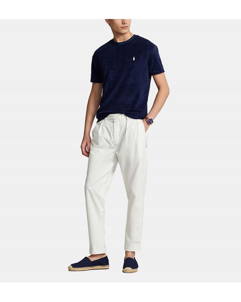 TEE SHIRT RALPH LAUREN MOLLETON EPONGE MARINE