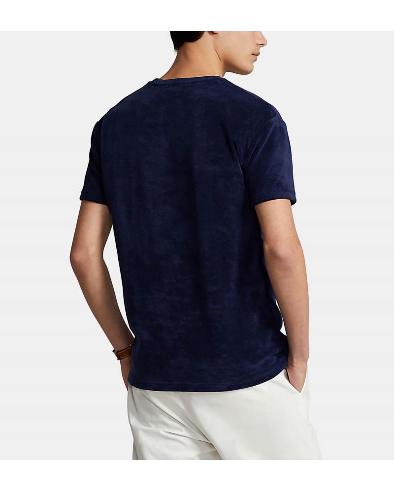 TEE SHIRT RALPH LAUREN MOLLETON EPONGE MARINE