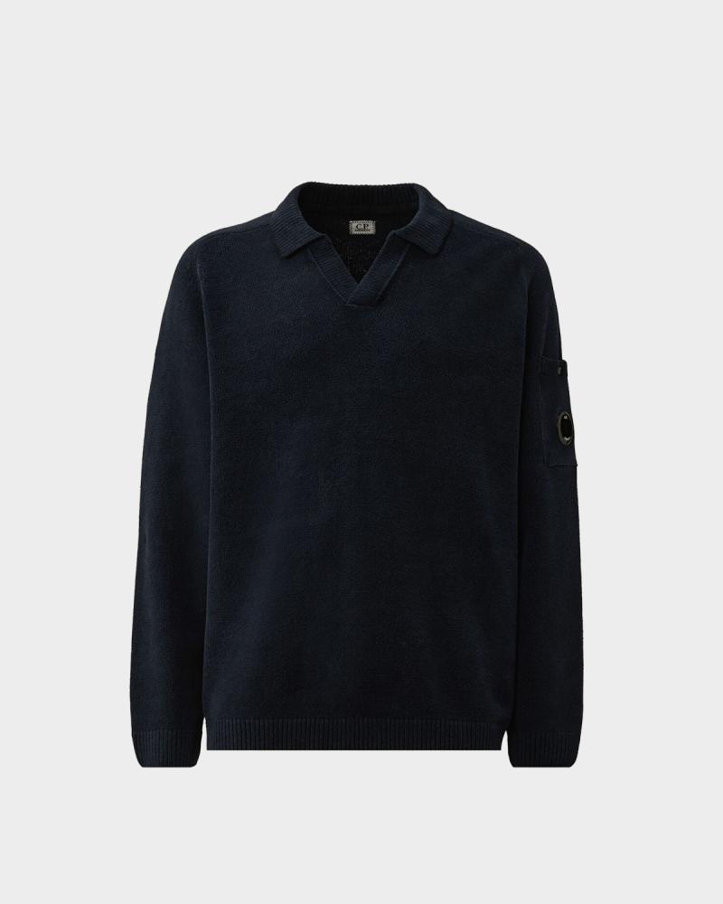 PULL POLO COTON CHENILLE CP.COMPANY 118A  889 MARINE