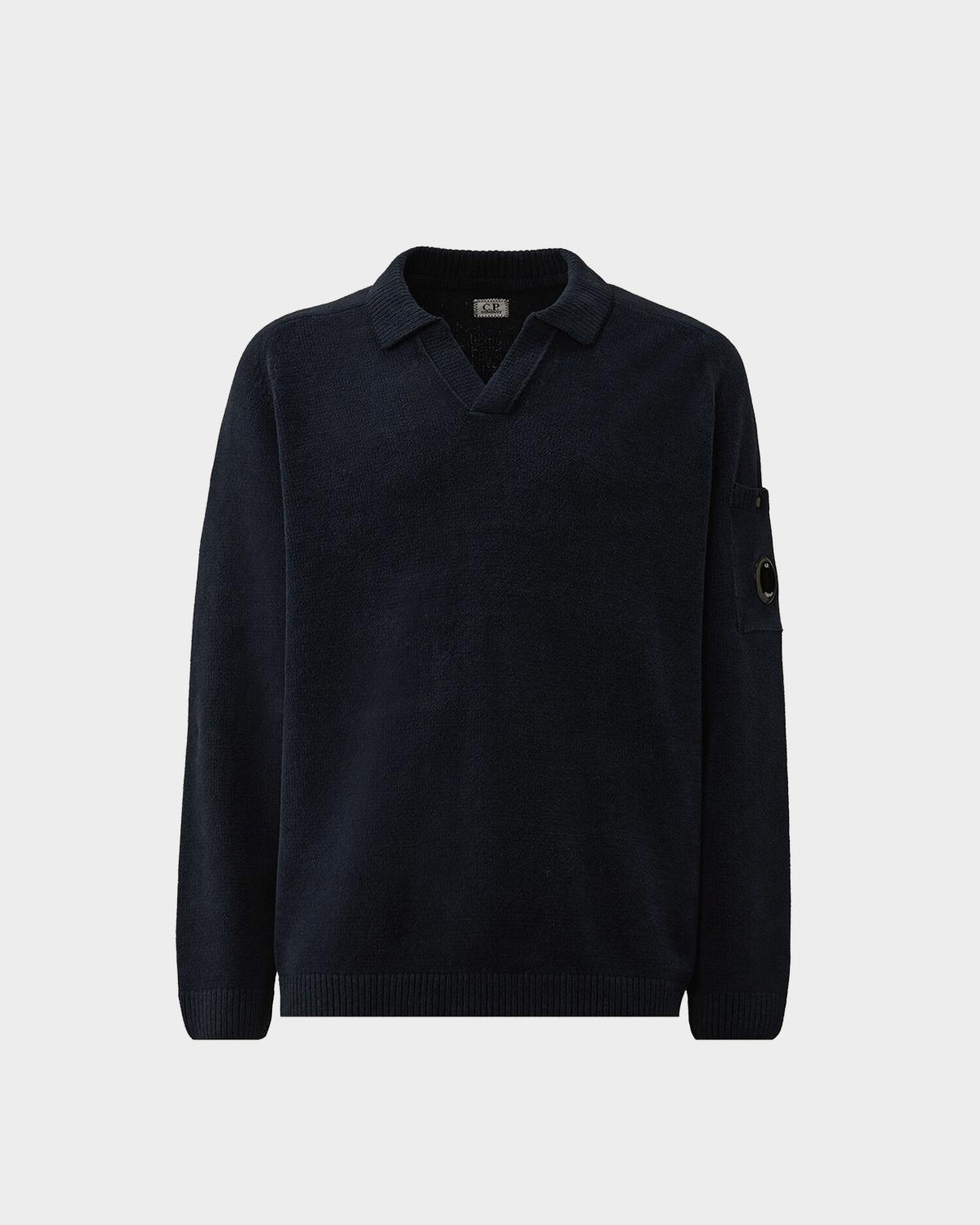 PULL POLO COTON CHENILLE CP.COMPANY 118A  889 MARINE