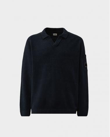 PULL POLO COTON CHENILLE CP.COMPANY 118A  889 MARINE