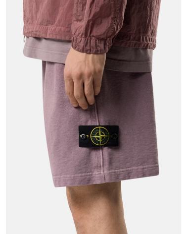 BERMUDA STONE ISLAND 6200014 018F PURPLE GREY  VIOLET MALFILÉ FLEECE 'OLD' EFFECT