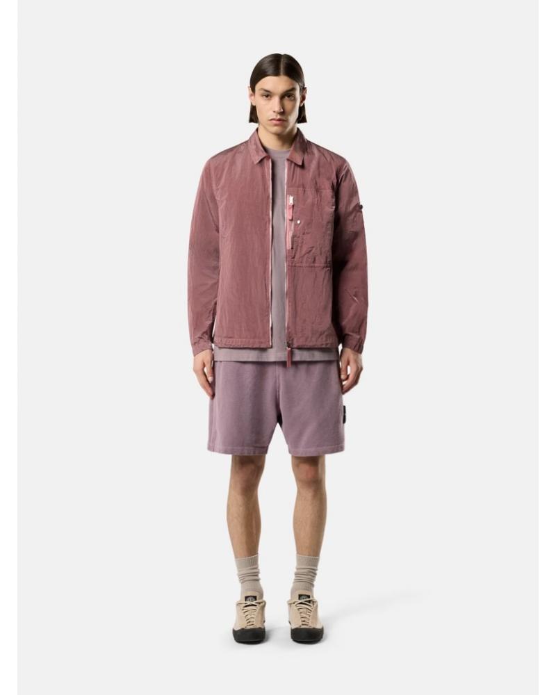 BERMUDA STONE ISLAND 6200014 018F PURPLE GREY  VIOLET MALFILÉ FLEECE 'OLD' EFFECT