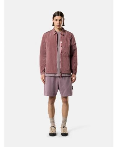 BERMUDA STONE ISLAND 6200014 018F PURPLE GREY  VIOLET MALFILÉ FLEECE 'OLD' EFFECT