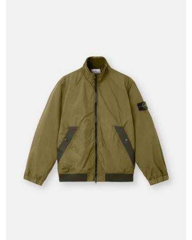 BLOUSON STONE ISLAND 4100111- 005G CRINKLE REPS NY VERT MILITAIRE