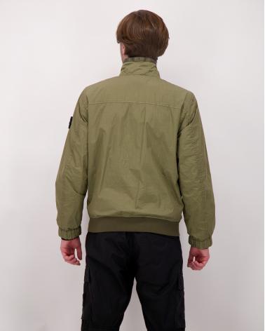 BLOUSON STONE ISLAND 4100111- 005G CRINKLE REPS NY VERT MILITAIRE