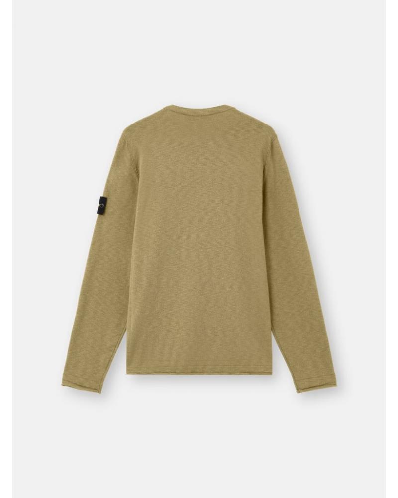 PULL STONE ISLAND 5100052 005G COTON NYLON VERT MILITAIRE