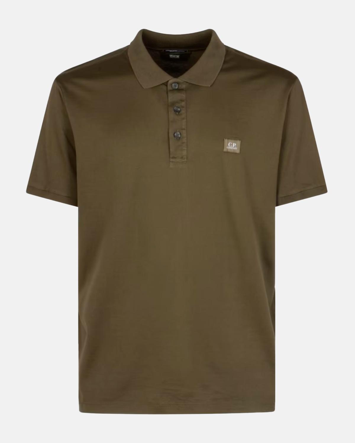 POLO CP.COMPANY PL115 683 Vert Militaire  GASATO MERCERISÈ