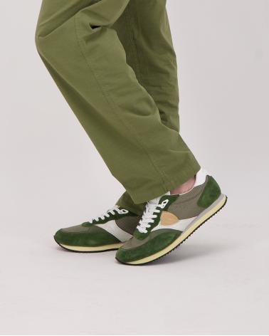 BASKET  PHILIPPE MODEL  BLVILLE W007Vert Militaire et Blanc