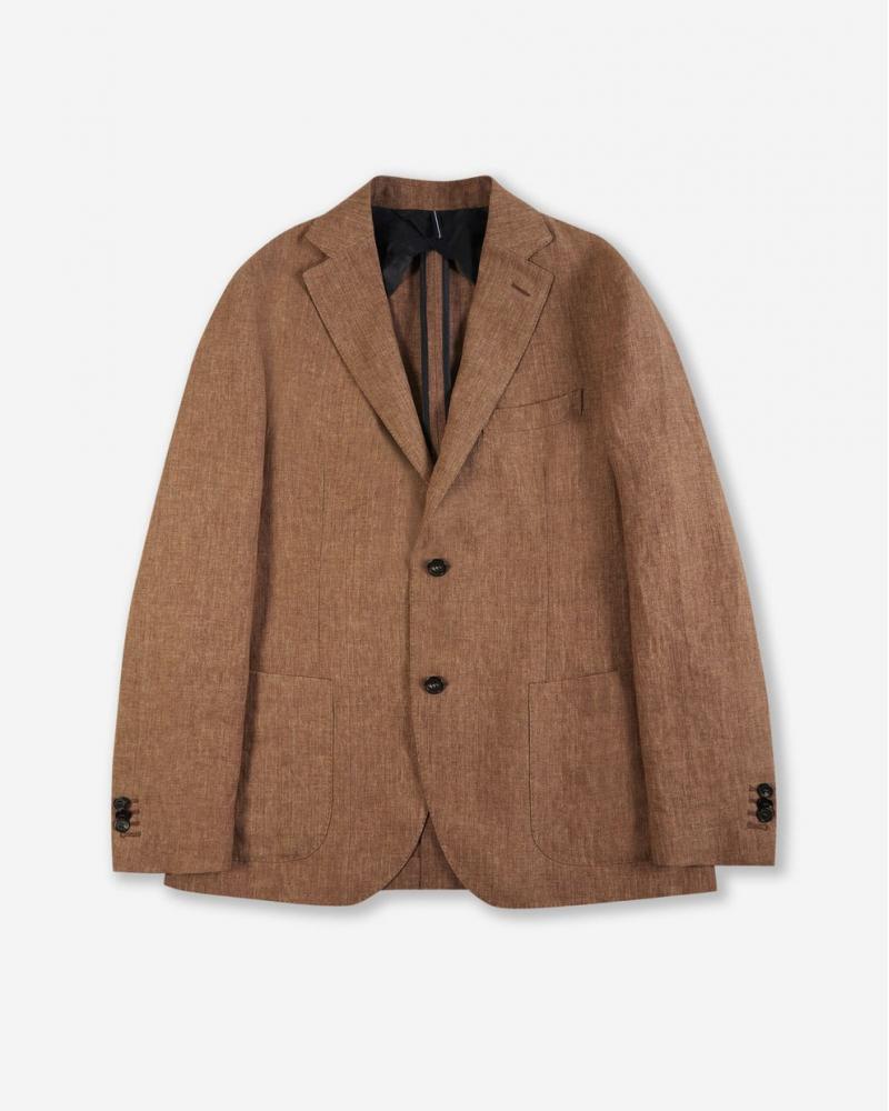 VESTE SLOWEAR LIN MARRON LIN