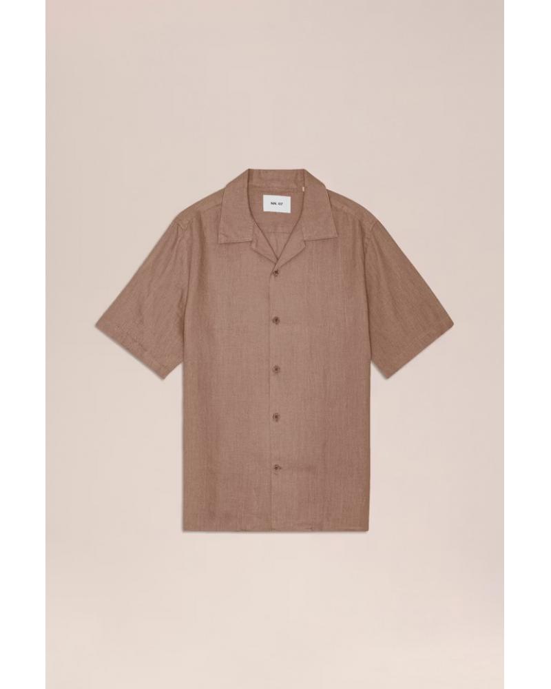 CHEMISE NN.07JULIO Manches COURTES BEIGE