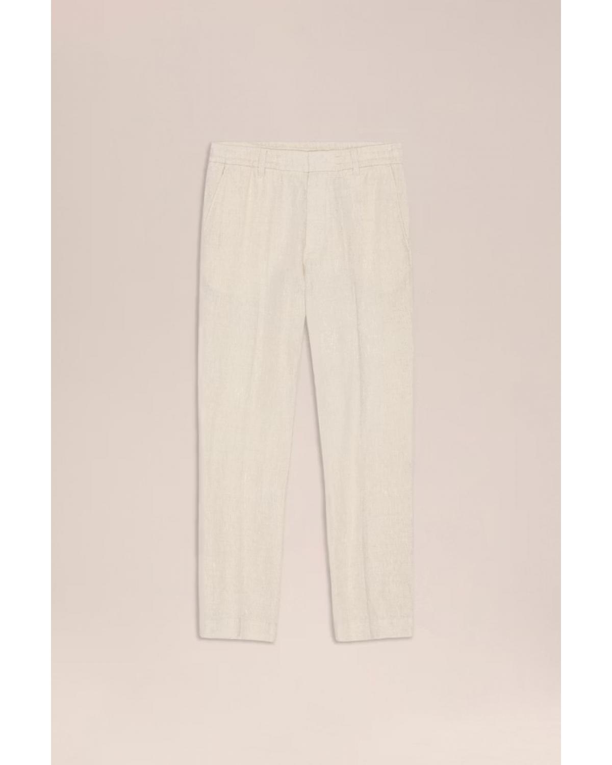 Pantalon Billie NN.07 lin à cordon de serrage,ECRU