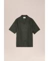 CHEMISE NN.07JULIO Manches COURTES Vert militaire LIN