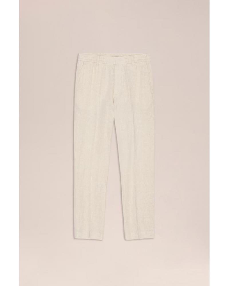 Pantalon Billie NN.07 lin à cordon de serrage,ECRU