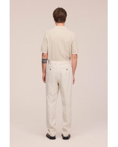 Pantalon Billie NN.07 lin à cordon de serrage,ECRU