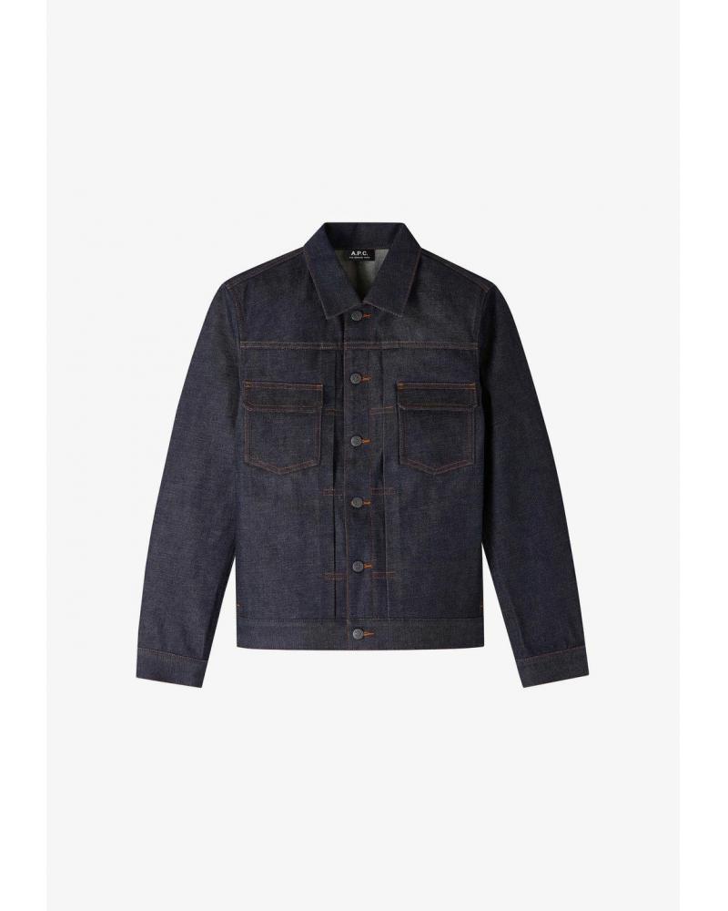 BLOUSON  A.P.C. JEAN WORK INDIGO BLEU