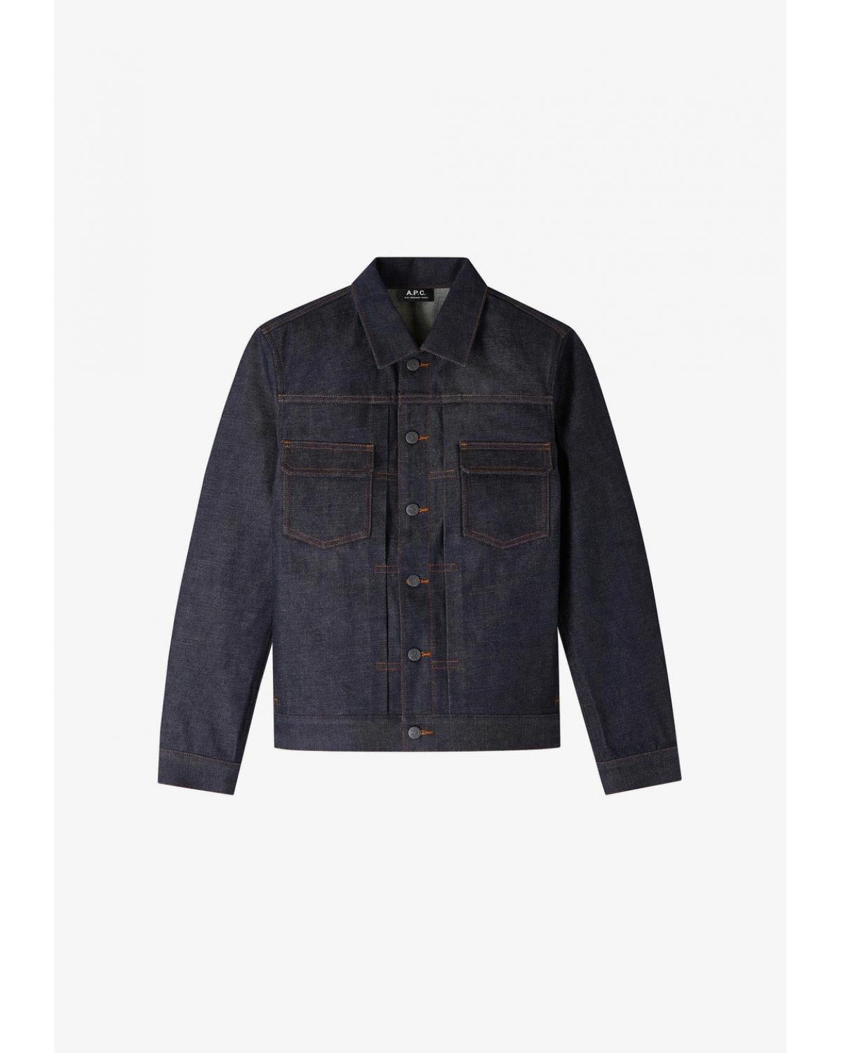BLOUSON  A.P.C. JEAN WORK INDIGO BLEU