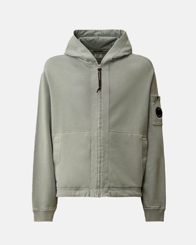 SWEAT CP.COMPANY ZIP HOODED SS039A 809 CIEL 