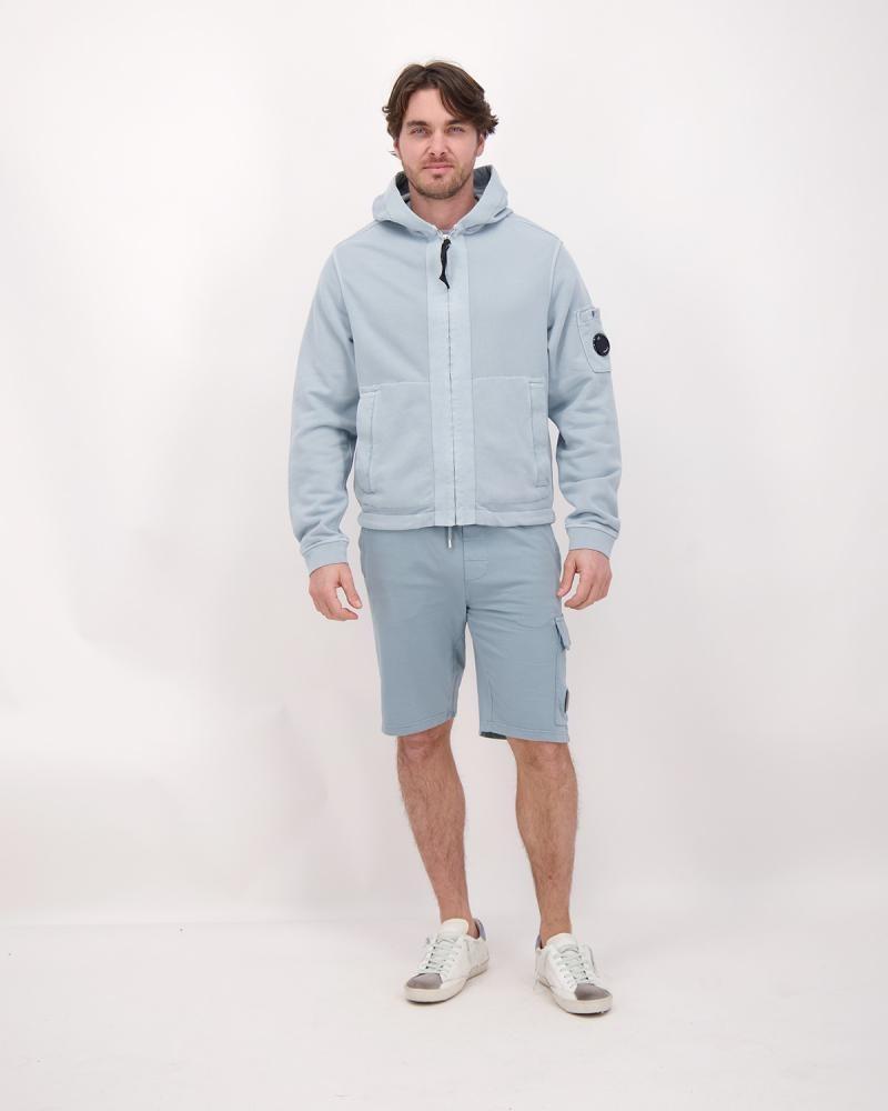 SWEAT CP.COMPANY ZIP HOODED SS039A 809 CIEL 