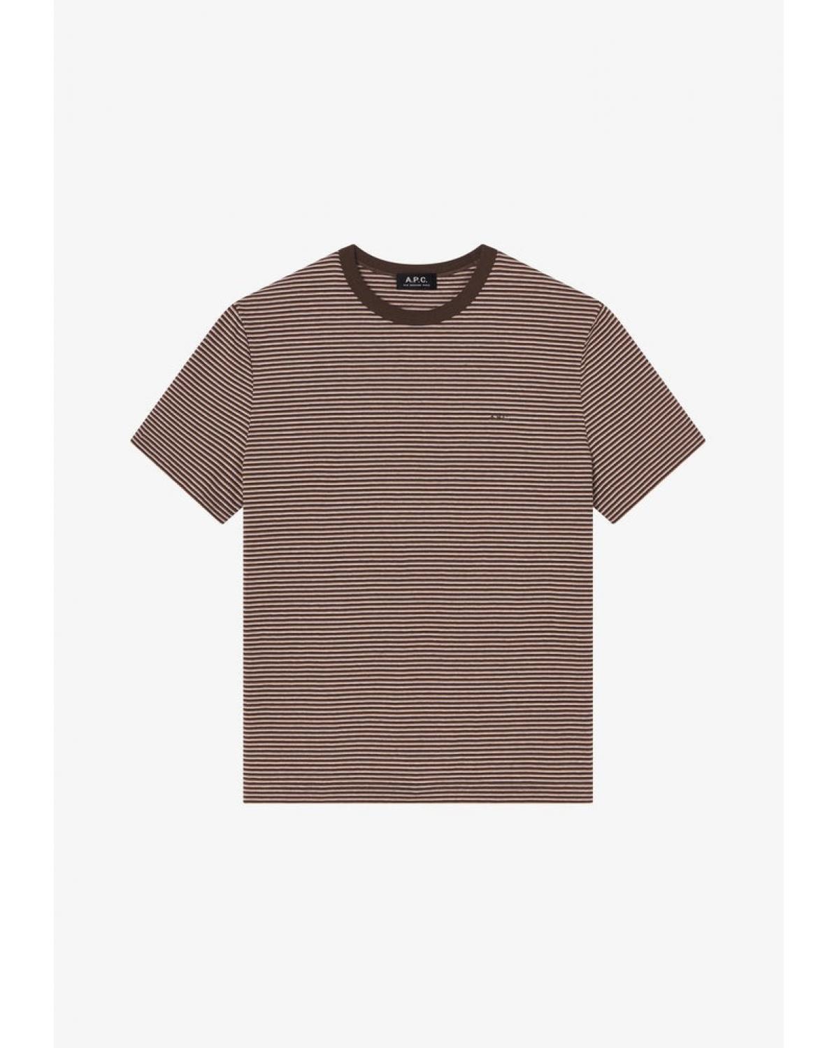 TEE SHIRT A.P.C RAYURES MARRON