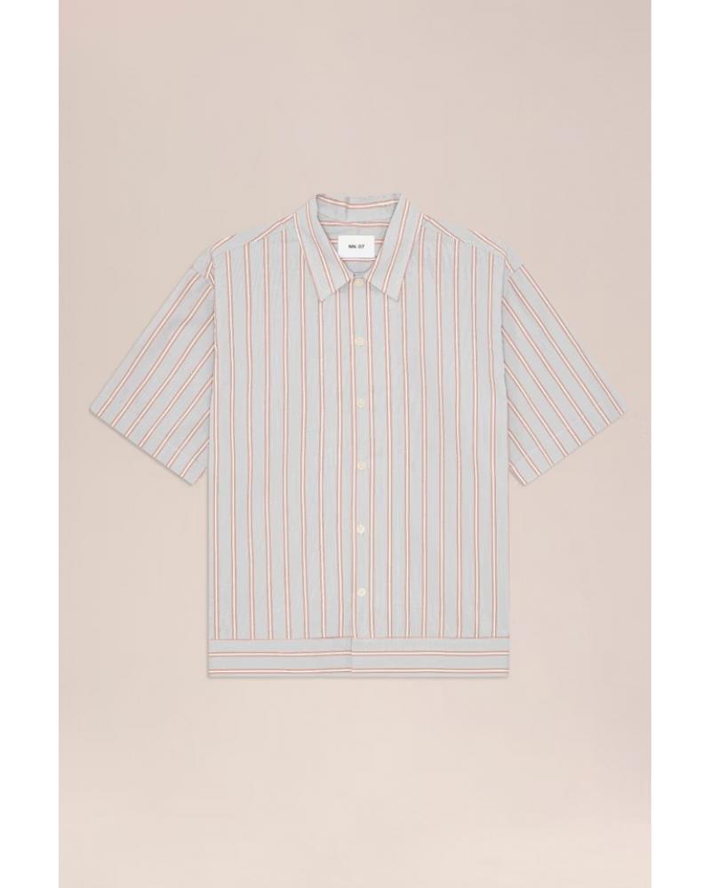 CHEMISE NN.07  RED Manches courtes Rayures