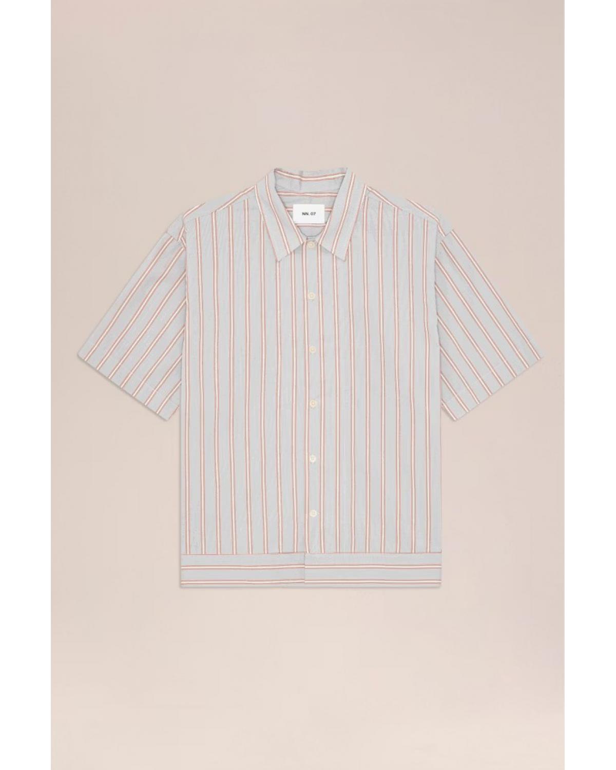 CHEMISE NN.07  RED Manches courtes Rayures