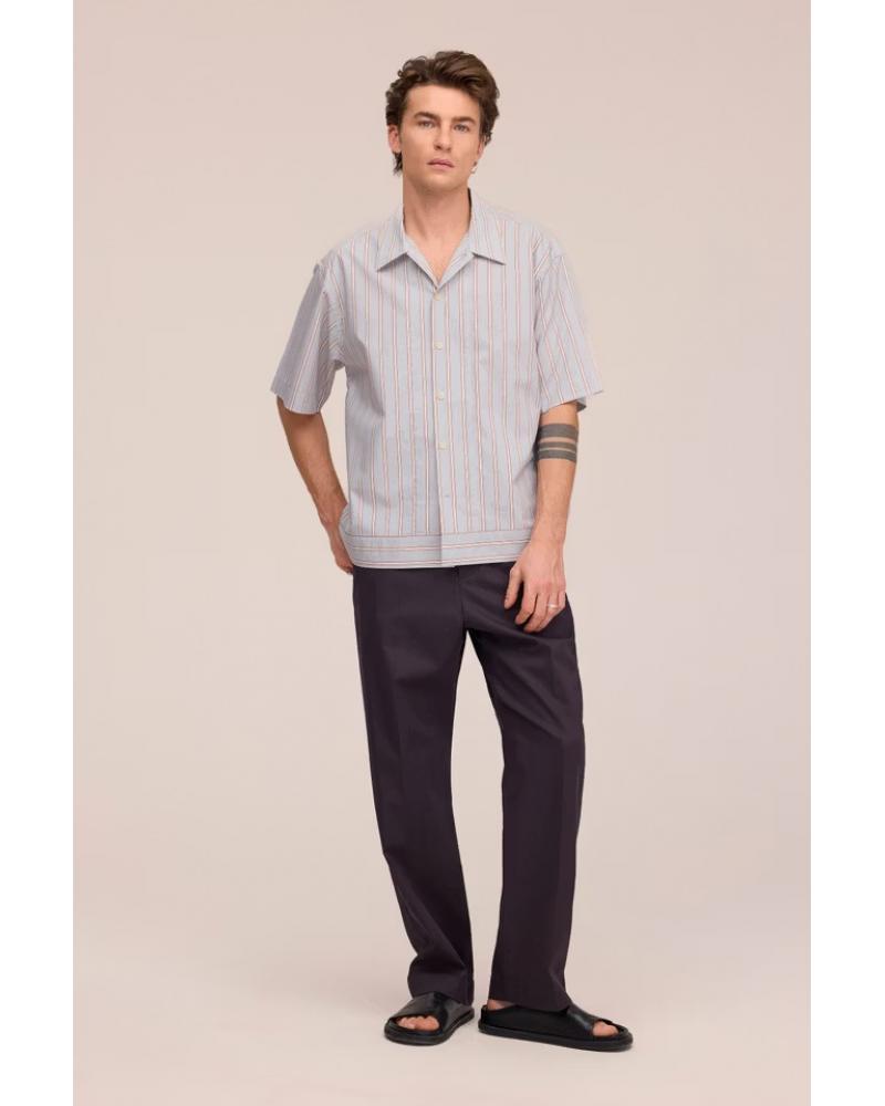 CHEMISE NN.07  RED Manches courtes Rayures