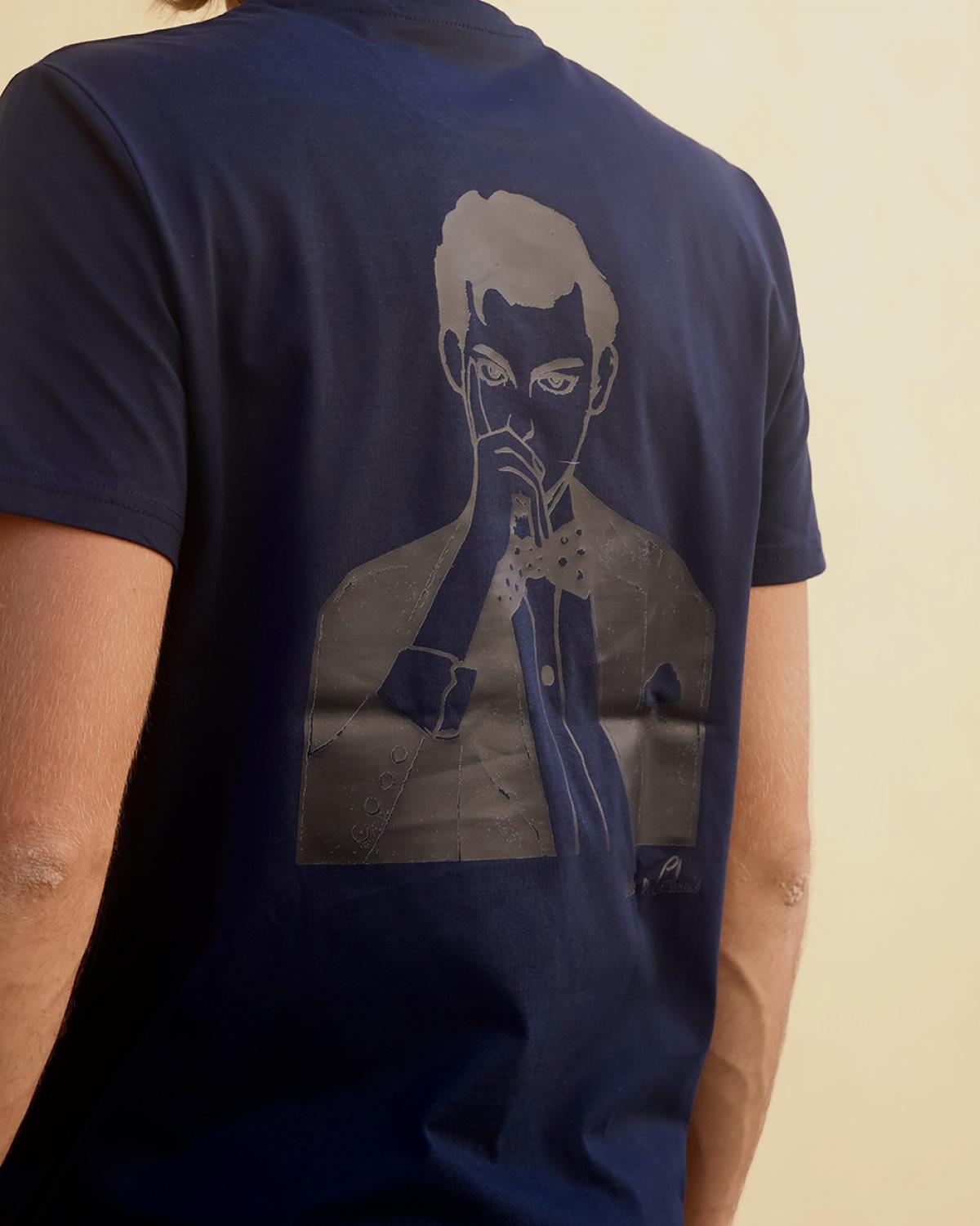 Tee shirt Homme Noir/Marine by Isabelle Carbuccia 