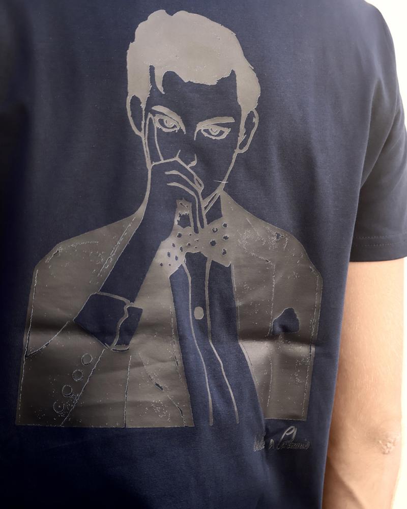 Tee shirt Homme Noir/Marine by Isabelle Carbuccia 