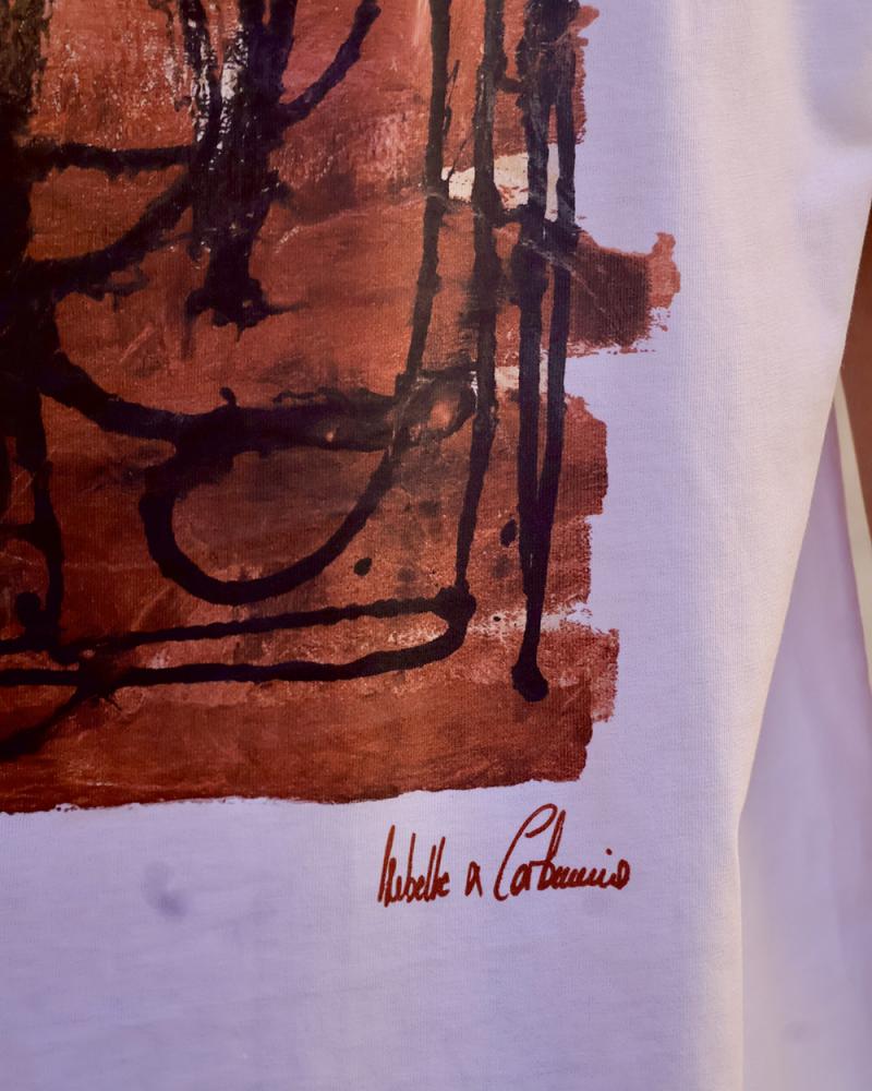 Tee shirt Abstraction/Blanc by Isabelle Carbuccia