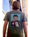 Tee shirt Portrait/Rectangle Kaki by Isabelle Carbuccia