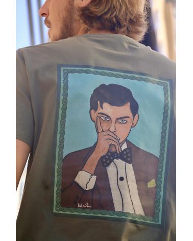 Tee shirt Portrait/Rectangle Kaki by Isabelle Carbuccia 