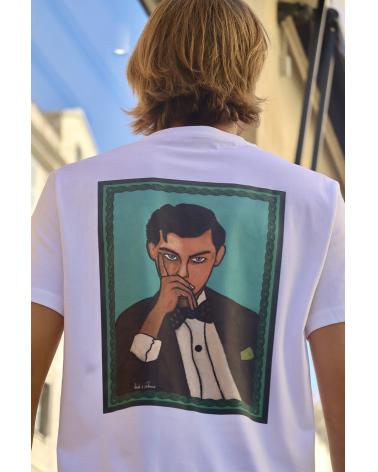 Tee shirt Portrait Rectangle/Blanc by Isabelle Carbuccia 