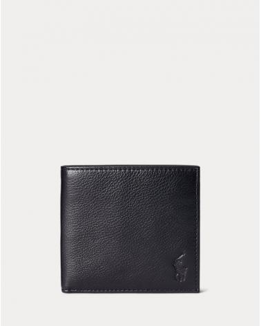 Portefeuille en cuir chagrin Noir