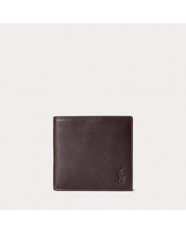 Portefeuille en cuir chagrin Marron