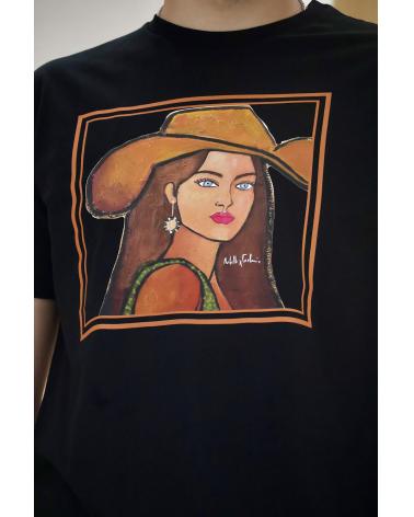 T-Shirt CowBoy by Isabelle Carbuccia Noir