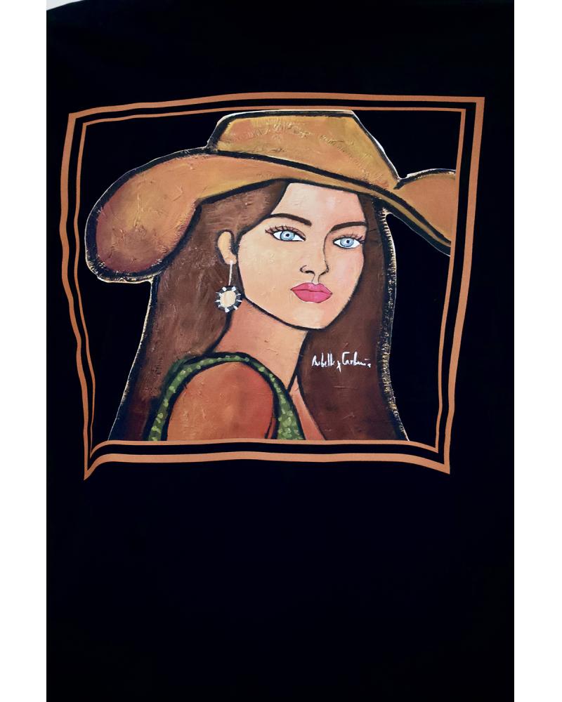 T-Shirt CowBoy by Isabelle Carbuccia Noir