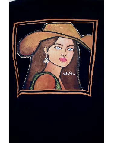 T-Shirt CowBoy by Isabelle Carbuccia Noir