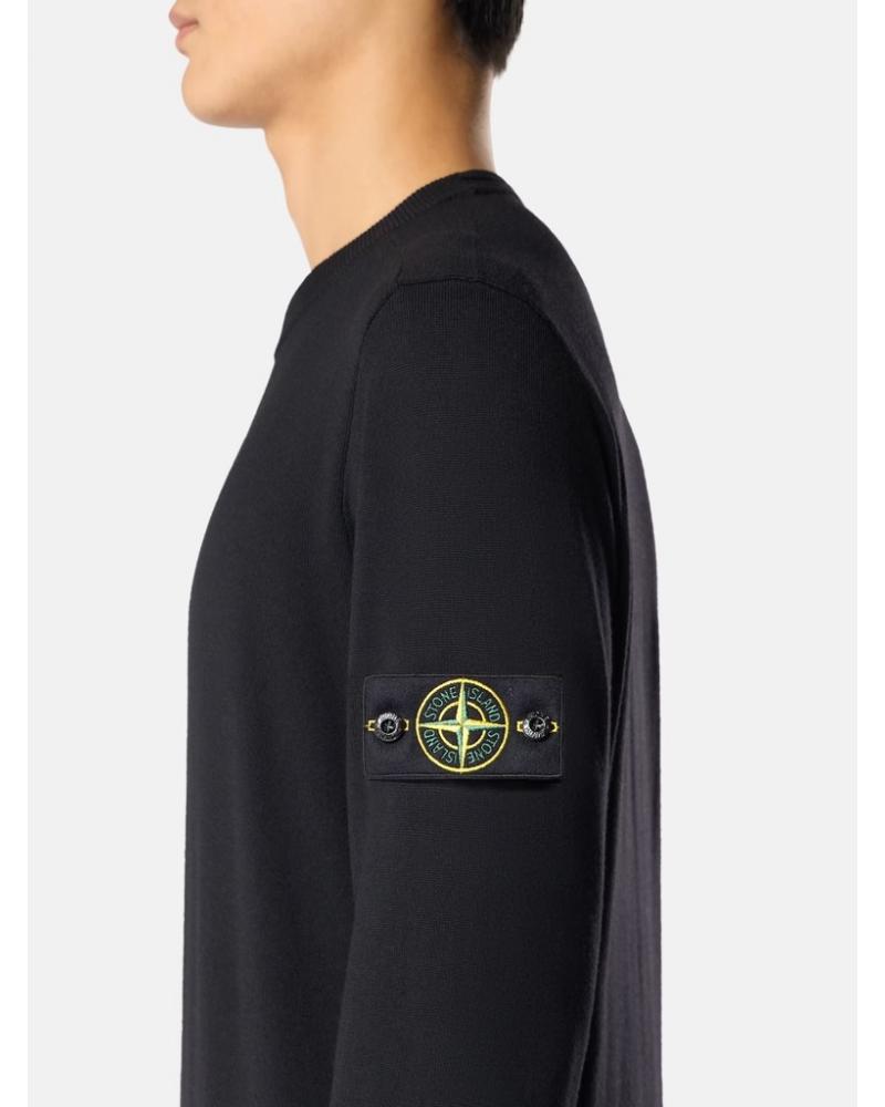 PULL  STONE ISLAND 5100071 0029 LIGHT PURE RWS WOOL NOIR