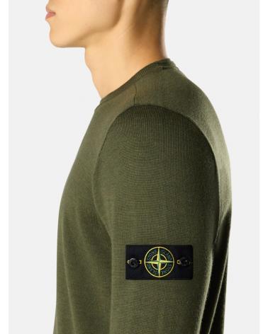 PULL  STONE ISLAND 5100071 S00C4 0M5G LIGHT PURE RWS WOOL Vert Militaire
