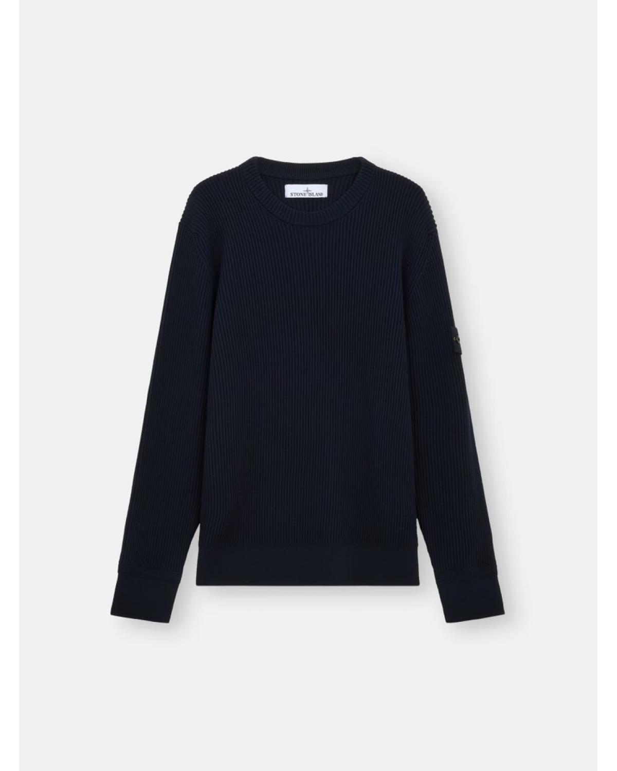 PULL COL ROND STONE ISLAND 5100053  S00C2 0020 Marine