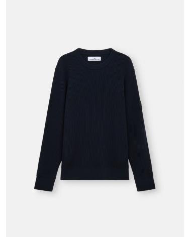 PULL COL ROND STONE ISLAND 5100053  S00C2 0020 Marine