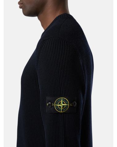 PULL COL ROND STONE ISLAND 5100053  S00C2 0020 Marine